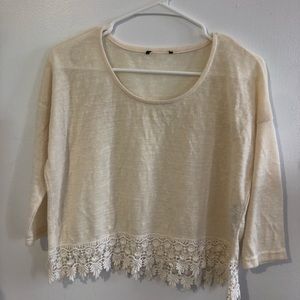 Crochet Bottom Sweater Top